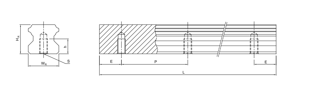 RGR15R Thanh trượt Hiwin