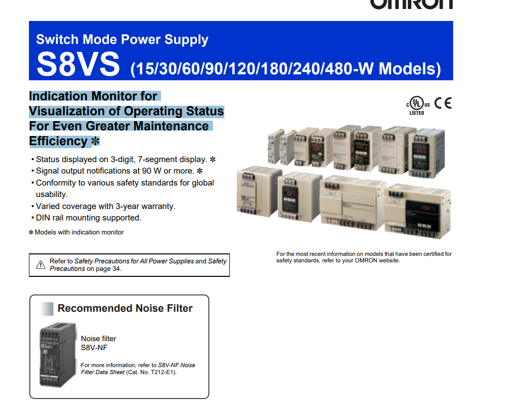 S8VS Bộ Nguồn Omron Chính Hãng