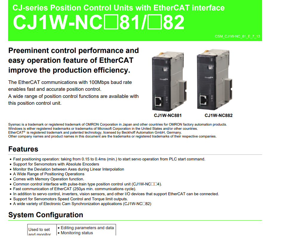 CJ1W-NC433 Bộ Điều Khiển Lập Trình Omron