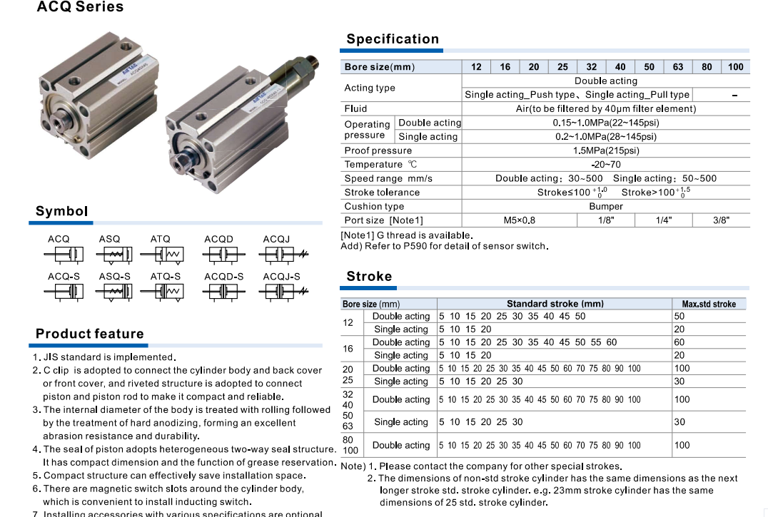 Xy lanh Compact ACQ63